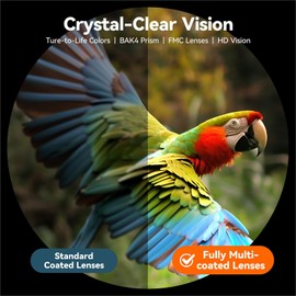 Fiyxlop 12x42 Binoculars for Adults High Powered, HD Compact Binoculars for Bird Watching with Phone Adapter, Lightweight Travel Binoculars for Cruise Ship, Sports, Concerts, Wildlife, Hiking, Hunting