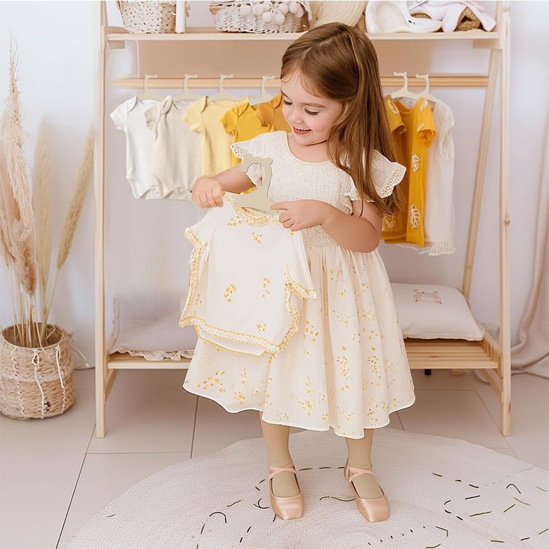 Baby Hangers Wooden - 7pcs Baby Coat Hangers - Baby