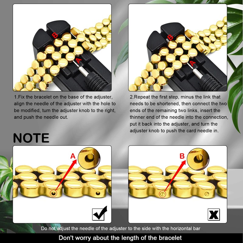 JEROOT Men's Magnetic Bracelet (A, Yellow)