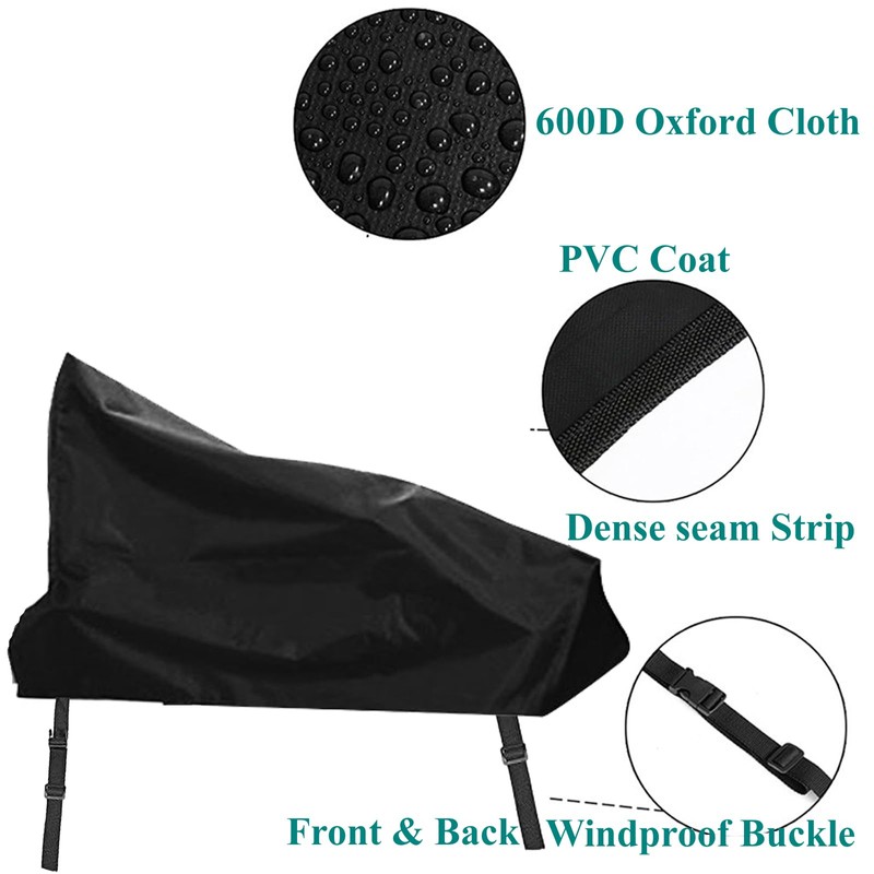 AONNOUS 600D Oxford Extra Large Caravan Hitch Cover 1.4m*1.3m*1m*0.3m for