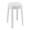 ILWorkTLs 5 Pcs Plastic Stackable Stools,Backless Classroom Stools,Portable School Chairs,White