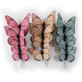 ConetoRosa- Decoración de Pared con Mariposas, 12 Piezas, 2 tamaños, decoración de Mariposas 3D, Decoraciones de Mariposas Falsas para Pared