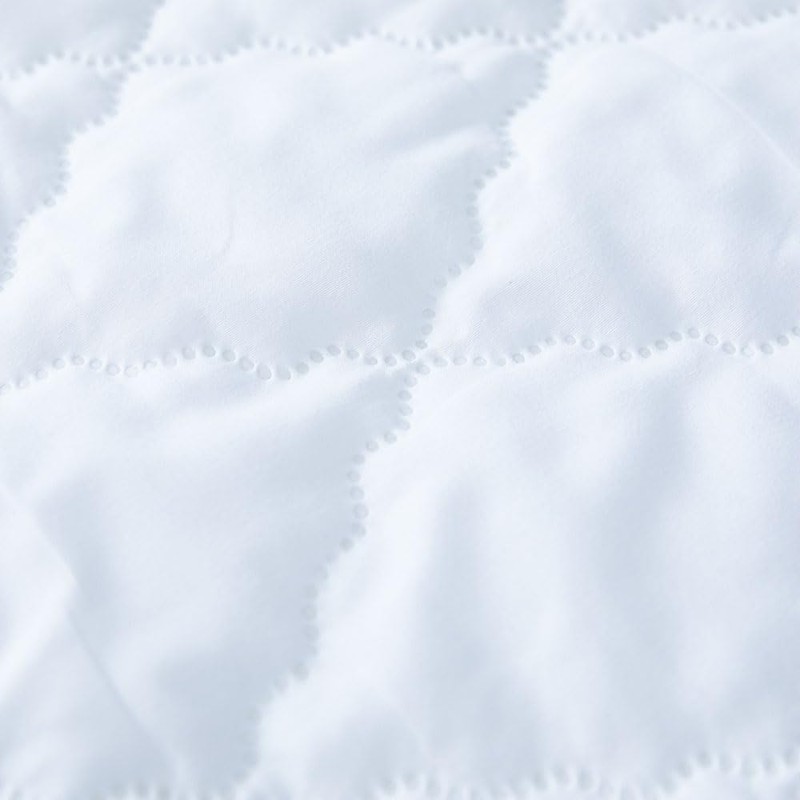 NUZAMAS Waterproof Solid Color Super Single Quilted Embossed Mattress Protector