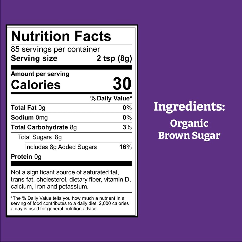 Wholesome Fair Trade Organic Dark Brown Sugar, 24oz, 6-Pack