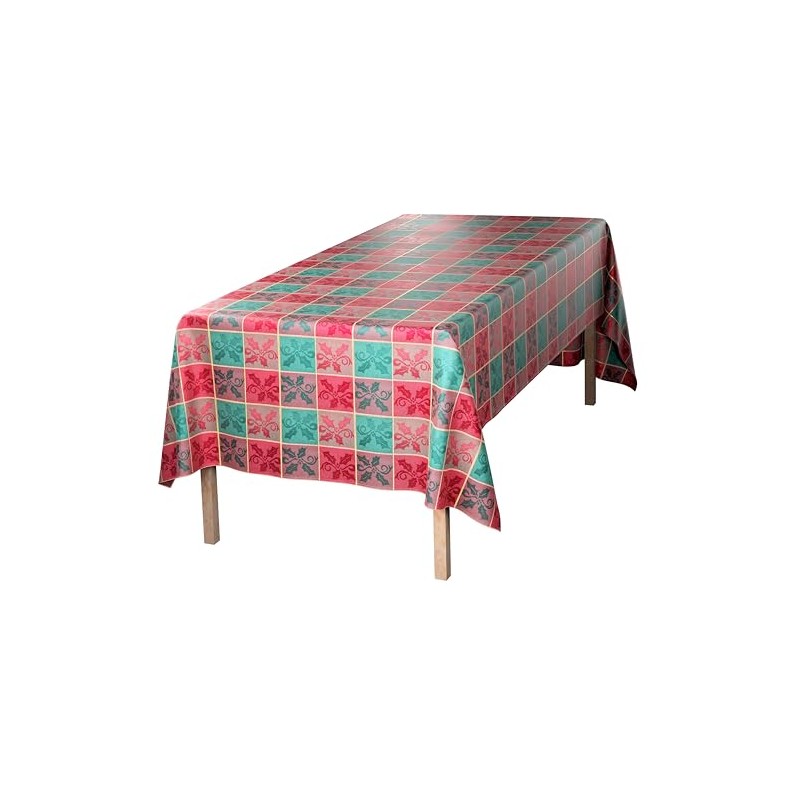 Emma Barclay Christmas Check Table Cloth, Rectangular Machine Washable Xmas