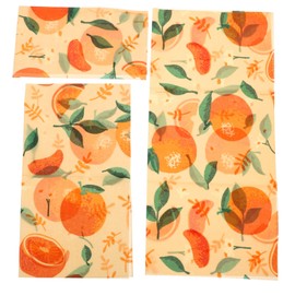 Healeved 3sheets Beeswax Food Wraps Organic Beeswax Cloths for Food Storage and Reusable for Fruits Cheese and Sandwiches