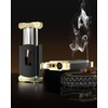 XIFEI Cigar Cutter, Stainless Steel V-Cut Cigar Cutter Built-in Cigar