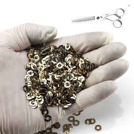 TorSor 15 Pack Hair Cutting Scissors Clicker Plate Replacement Internal Single Layer Stainless Steel Gasket Washer For Hairdressing Scissor Repair Parts Barber Thinning Shears 5 Different Sizes