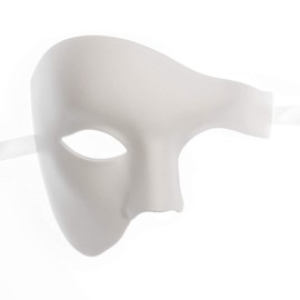 Beyond Masquerade White Masquerade Masks DIY Blank Mask Undecorated Paintable (Full Phantom)
