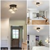 PAUFUL Crystal Semi Flush Mount Ceiling Light,3-Light Modern Close to