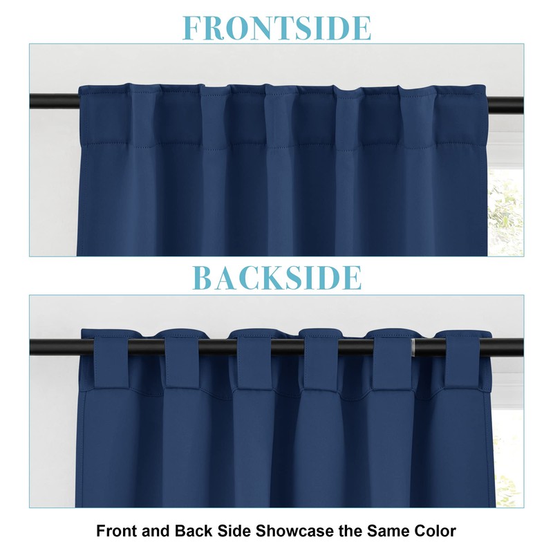 RYB HOME Blackout Curtains for Bedroom - Small Window Treatment