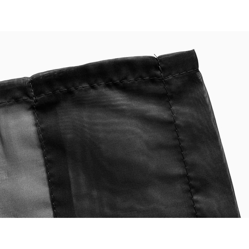 Set of 2 Luxton Black Sheer Curtains, Rod Pocket Voile