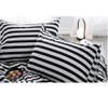 CLOTHKNOW Striped Pillowcases King Black and White Pillow Cases Ticking