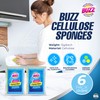 SOL 6pk Cellulose Sponge Highly Absorbent Kitchen Sponges, Household &