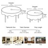 JUMBEAR Round Tablecloth Polyester Circular Table Cloth Beautiful Water Resistant