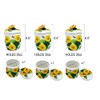 ACK 3D Sunflower 3pc Hand Painted Ceramic Canister Set with