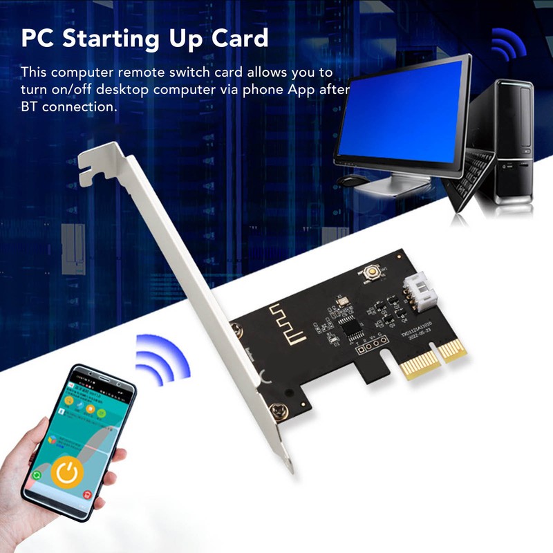 Computer Remote Switch Card App Control PCIe 1X Slot BT5.0