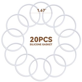CAPMESSO 20 Pack Rubber Gasket for Reusable K Cups Refillable Coffee Pod Stainless Steel Lids Silicone Seals -Tight Seal, Safe, Durable (Only 20pcs Rubber Gaskets)
