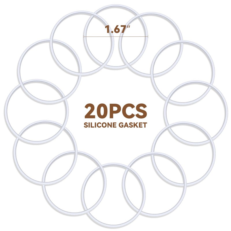 CAPMESSO 20 Pack Rubber Gasket for Reusable K Cups Refillable