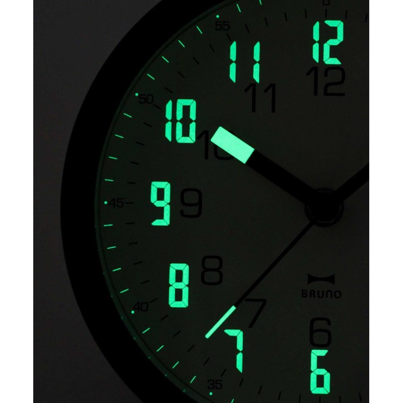 BRUNO Luminous 7 Seg Clock Dark Gray No Size BCW045-DGY