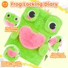 Frog Diary for Girls with Lock, Plush FrogToys Gift for