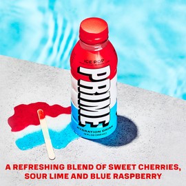 PRIME HYDRATION Duo - ICE POP, Strawberry Banana, Sports Drinks, Electrolyte Enhanced for Ultimate Hydration, 250mg BCAAs, B Vitamins, Antioxidants, Low Sugar, 16.9 Fl Oz (Pack of 24)
