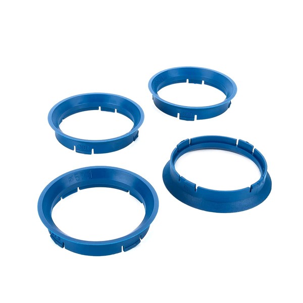 LST 4x Zentrierringe Distanz Ringe Blau für Alufelgen Ø 57,1