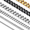 Suplight Men's Curb Chain 3/6/9 mm Wide Cuban Link Chain,