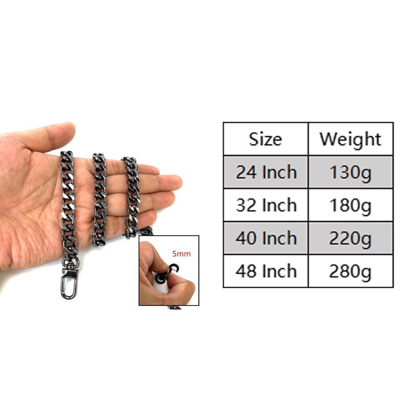 VersaKits 32 Inch Metal Light Gold Purse Chain Purse Strap