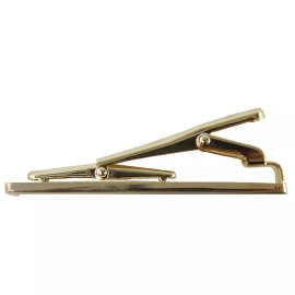 Unbranded 24k Gold Tie Clip for Suit  & Black Tie Bar Yoma Supply Co