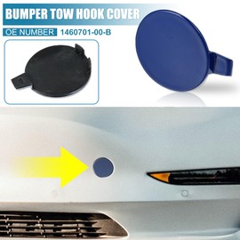 X AUTOHAUX Car Front Bumper Tow Hook Cover 1460701-00-b Blue for T esla Model 3
