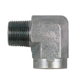 3/8" NPTF Male x 1/4" NPTF Female 90 Degree Pipe Elbow/Corner Hydraulic Adapter Fitting | 5502-06-04