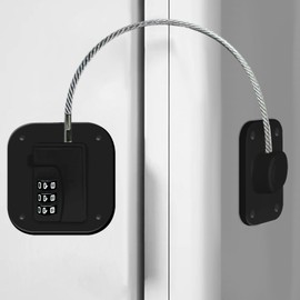 WOODOUNAI 2 Pcs Refrigerator Lock Combination Upgraded Heavy Duty Fridge Freezer Door Lock with Password Child Safety Locks for Cabinets Drawers Windows Closets by Strongholden (Black)