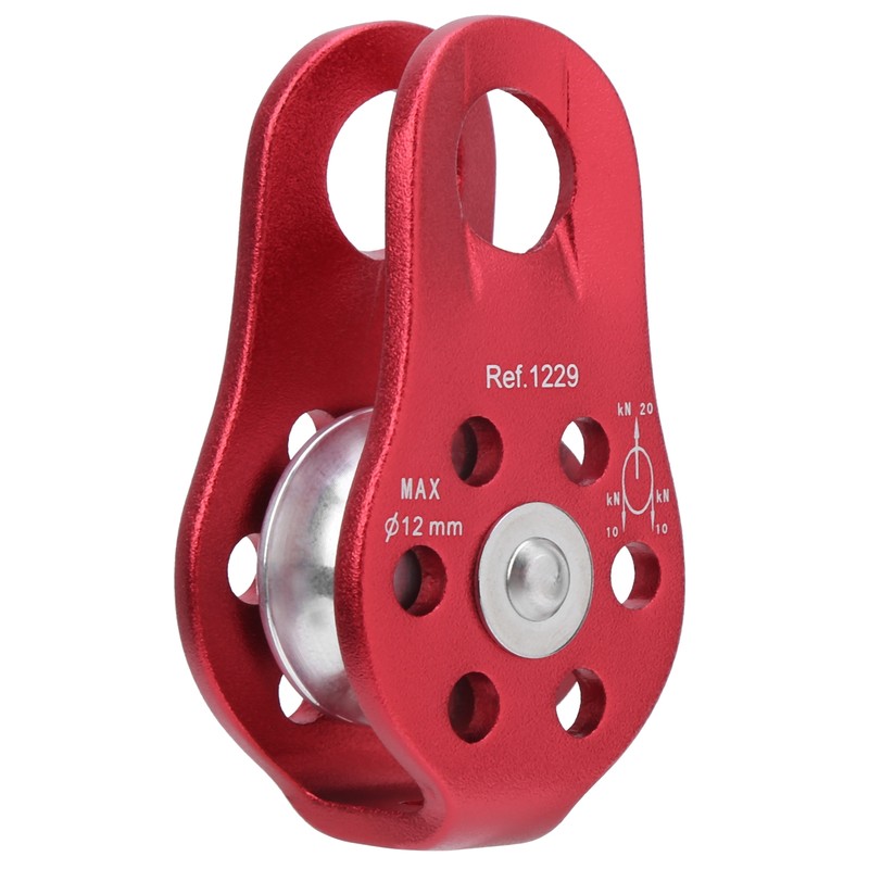 20KN Outdoor Small Climbing Pulley Aluminum Micro Fixed Side Pulleys