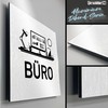 Türschilder24 Aluminium Dibond Door Sign 120 x 120 x 3