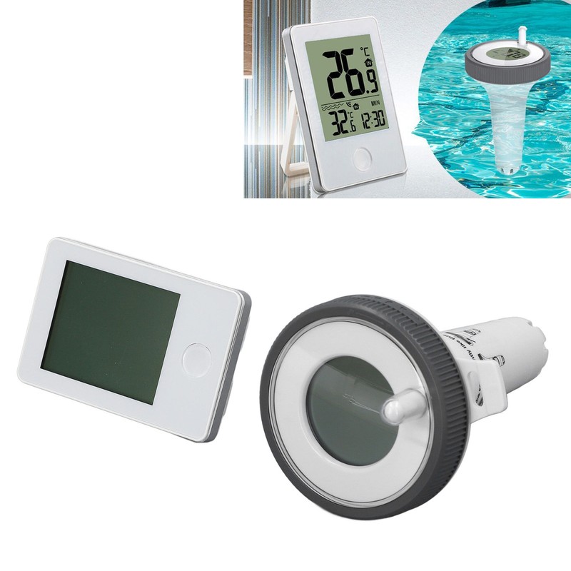 Wireless Solar Pool Temperature Meter High Accuracy IPX8 Waterproof LCD
