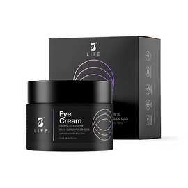Crema para Ojos de 90 ml. Hidratante con Cafeína, Ácido Hiaulorónico y Extracto de Aloe Vera, Skincare de Ojos Antiarrugas. Eye Cream B Life