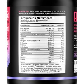 B Life Vitaminas para el Cabello de la Mujer  90 Cpsulas  2000 mg por porcin  Colgeno Hidrolizado, L-Cistena, L-Lisina, L-Metionina, Vitamina C, cido 