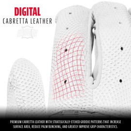 Franklin Sports Batting Gloves - Pro Classic Adult + Youth Batting Gloves Pair - Baseball + Softball Batting Gloves - Pearl/White - Adult X Large