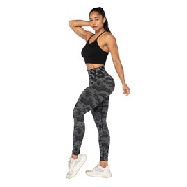 Sunzel Scrunch Butt Lifting Leggings Women High Waisted Seamless Workout Leggings Gym Tights Tummy Control Yoga Pants Camo Black