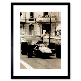 Sport Photo Y Motor Race Driver Hill Car Framed Print F97X6439, Black
