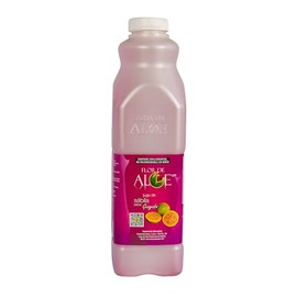 Flor de Aloe Jugo de Aloe Vera 100% Natural, Recomendado para Combatir Acidez, Reflujo, Gastritis, Sabila Natural, Aloe Vera bebida sabor Guayaba. 1Lt.