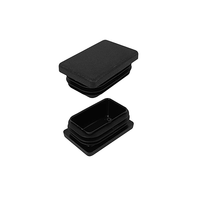 cyclingcolors 5 x Plastic Rectangular Pipe Plugs, Lamellar Plugs, Black