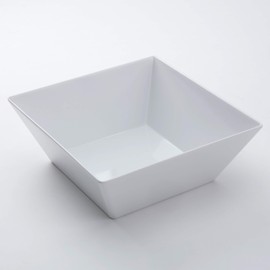 American Metalcraft MELSQ117 Endurance Melamine 12" Square Bowl, 228-Ounce, White