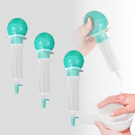 Bulb Syringe with Scale - Balloon flusher for Wound Irrigation Enema Food Intake, 3 Pcs