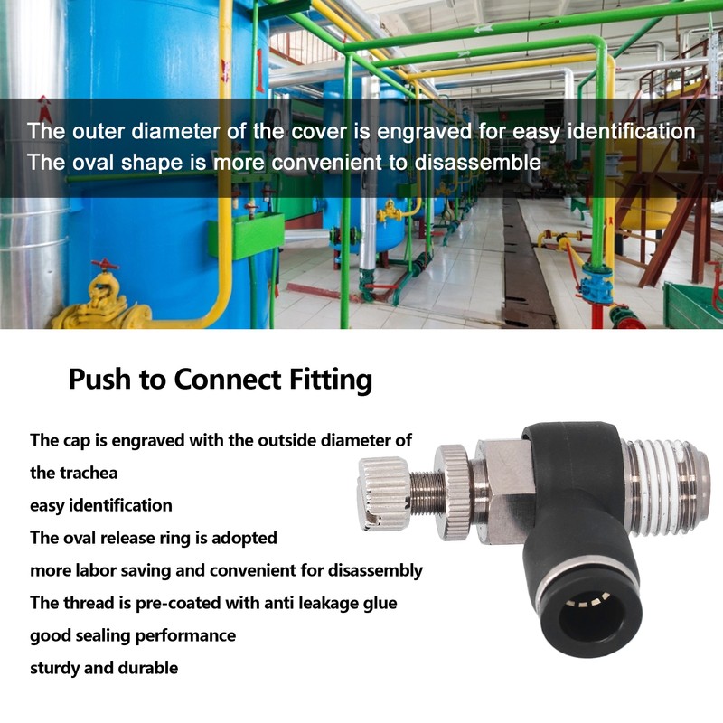 L Type Right Angle Throttle Valve Quick Fitting Convenient Elbow