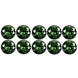 0.19 ct (10 pcs Lot) Calibrated Size 1.68 mm Round Shape Green Diamond Natural Loose Stones