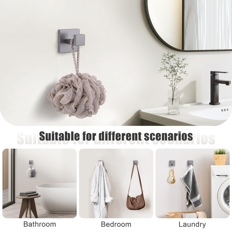 TURS Gunmetal Grey 3-Piece Bathroom Accessories Set, Wall Mounted