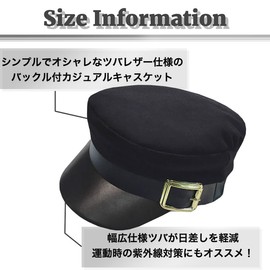 BUZZxSELECTION CAP070 Women's Newsboy Hat UV Protection Hat Autumn Winter Leather Belt Included Cute