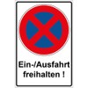 PVC Sign Entry Ausfahrt freihalten Hard Foam Panel 200 x